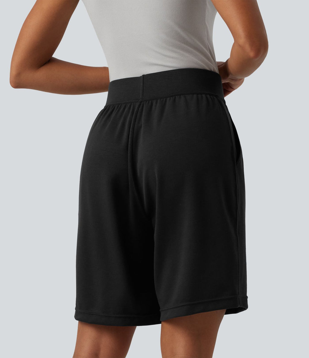 Short tailleur taille haute avec poches