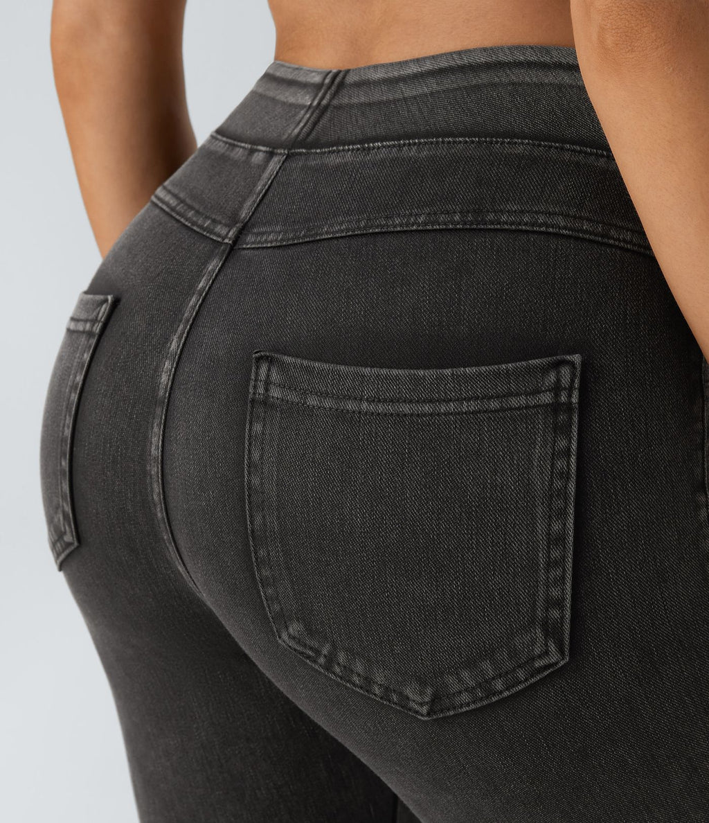 Halara Flex™ Jegging Casual Taille Haute Tricot Extensible Poche Latérale Arrière