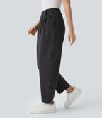 Pantalon Halara Flex™ tailleur à rayures et taille mi-haute avec poches latérales effet frais InstantCool