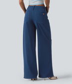 Halara Flex™ Jean droit coloré taille basse avec poches