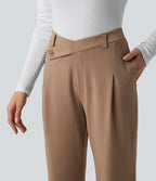 Pantalon tailleur évasé asymétrique taille haute Halara Flex™ DayStretch avec poches