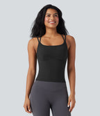 Débardeur yoga SoftlyZero™ Plush double bretelles dos croisé longueur étendue