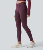 OneForm Seamless Flow Legging 7/8 yoga froncé taille haute croisée