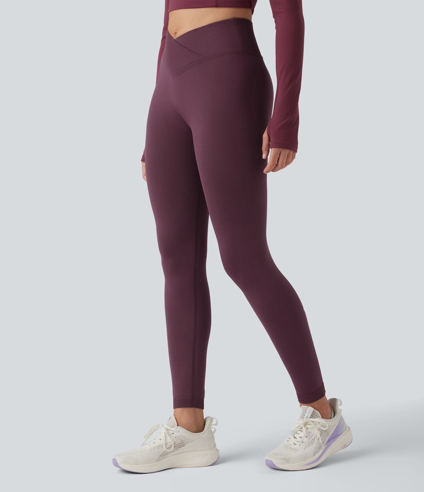 OneForm Seamless Flow Legging 7/8 yoga froncé taille haute croisée