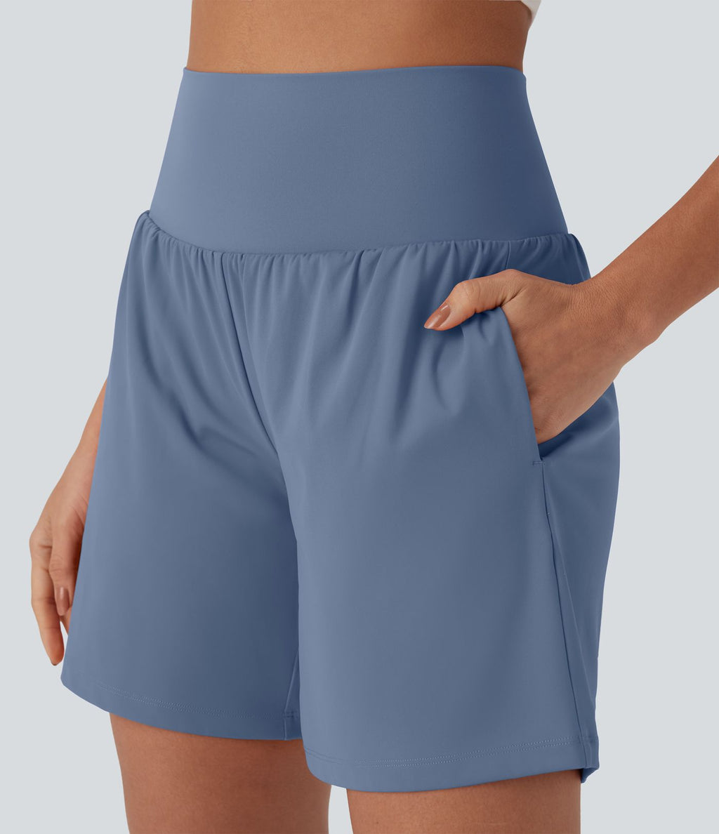 Short de yoga SoftlyZero™ Airy 2-en-1 taille très haute avec poches et effet frais InstantCool 17,5 cm
