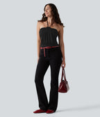 Débardeur casual dos nu à nouer avec soutien-gorge intégré