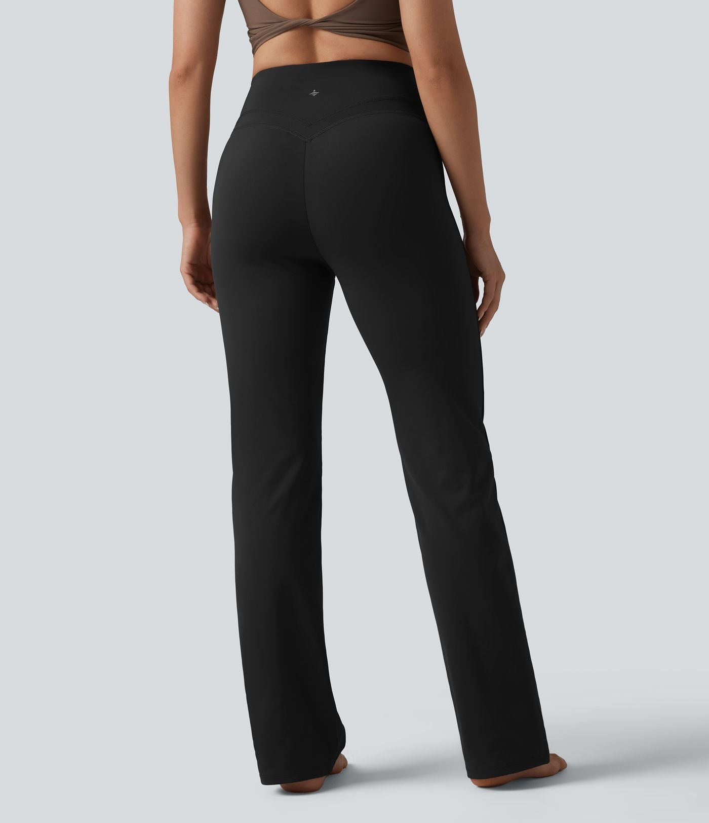 Pantalon de yoga gainant taille haute coupe droite