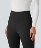 Pantalon yoga évasé polaire taille haute