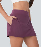 Short de yoga drapé taille moyenne à séchage rapide Breezeful™ avec poches latérales