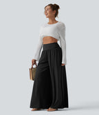 Pantalon fluide Breezeful™ taille haute à séchage rapide avec fronces, fente et poches