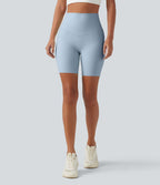 Short biker d’entraînement taille haute gainant Halara UltraSculpt™ avec poches, 18 cm