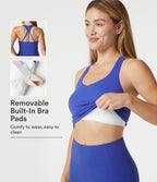 Débardeur SoftlyZero™ Airy décontracté col cœur dos nu froncé brassière intégrée effet frais InstantCool