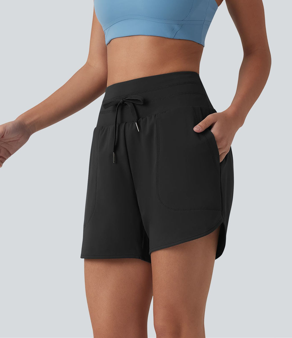Short de running SoftlyZero™ Airy 2-en-1 taille haute effet frais InstantCool avec cordon de serrage et poches