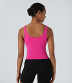 Softlyzero™ Plush Top Débardeur Uni Col en V Soutien-Gorge Intégré