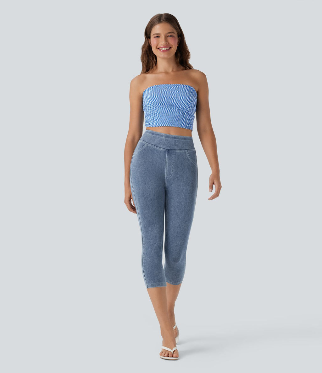 Halara Flex™ Jegging Capri Taille Haute Extensible Poche Latérale Arrière