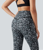 Legging de yoga gainant taille haute imprimé léopard avec poches Halara UltraSculpt™