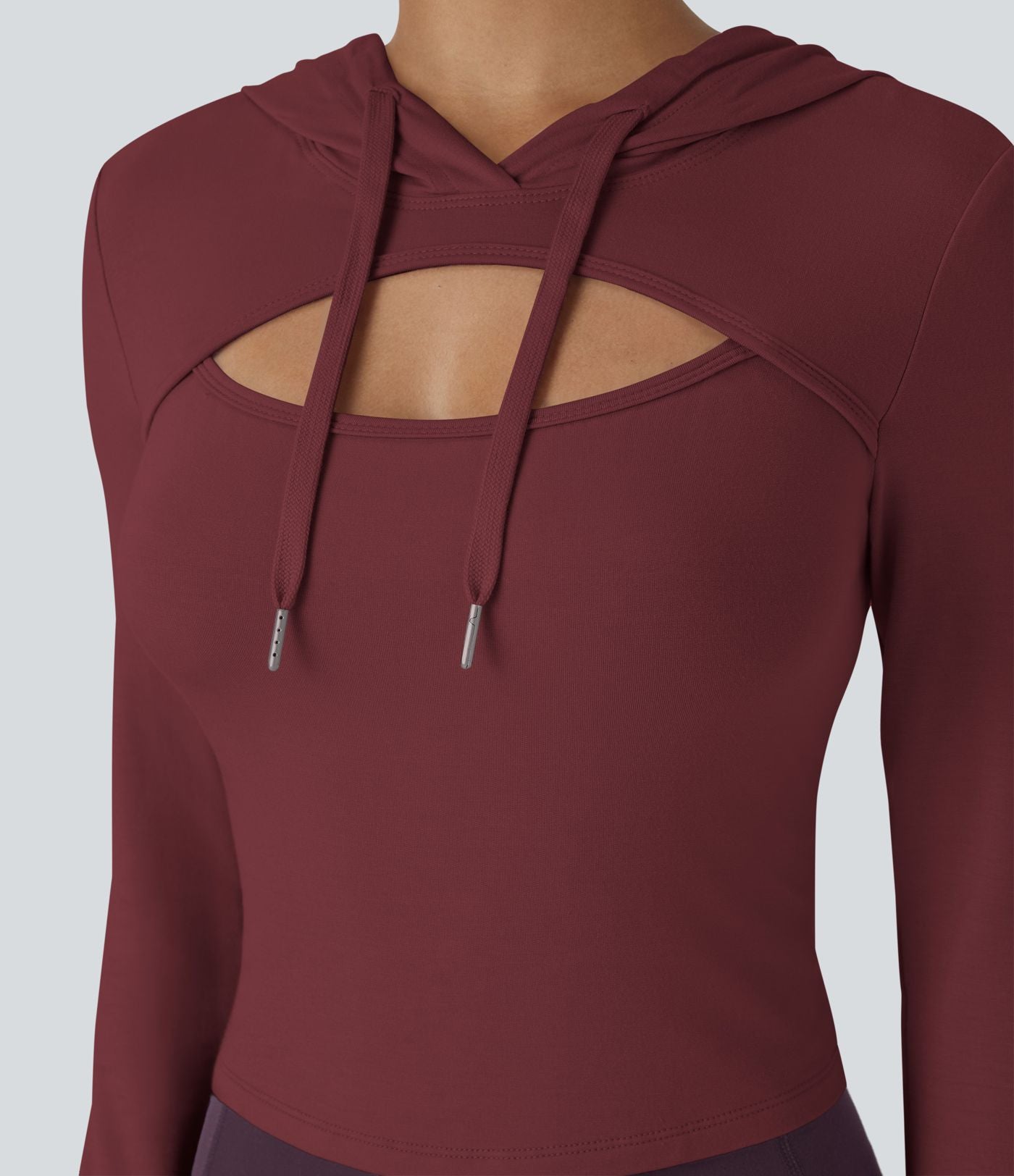 Sweat à Capuche Décontracté avec Cordon de Serrage et Découpes