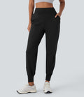 Softlyzero™ QuickDry Jogging de course à pied taille haute avec poches latérales et empiècements en mesh contrastés