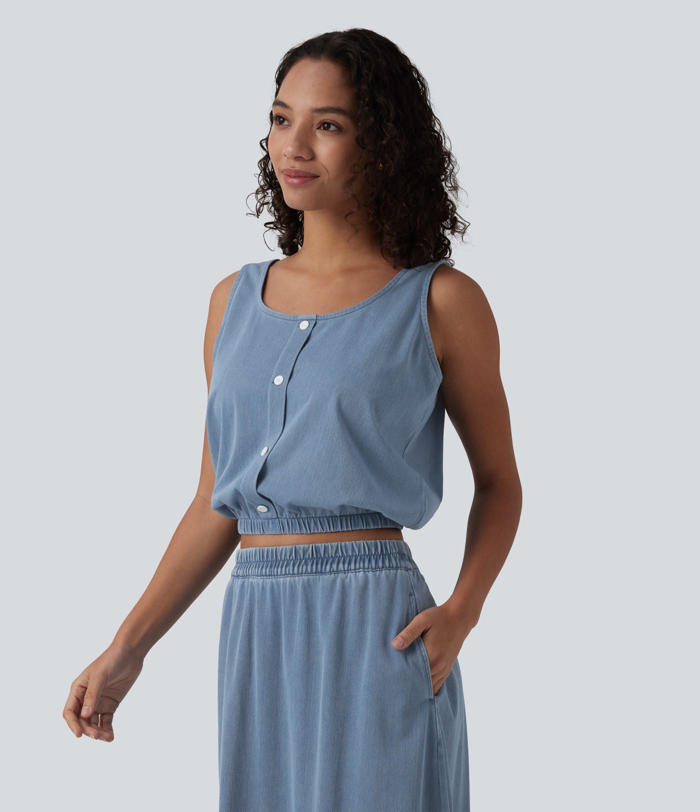Halara Flex™ Débardeur casual en jean col U