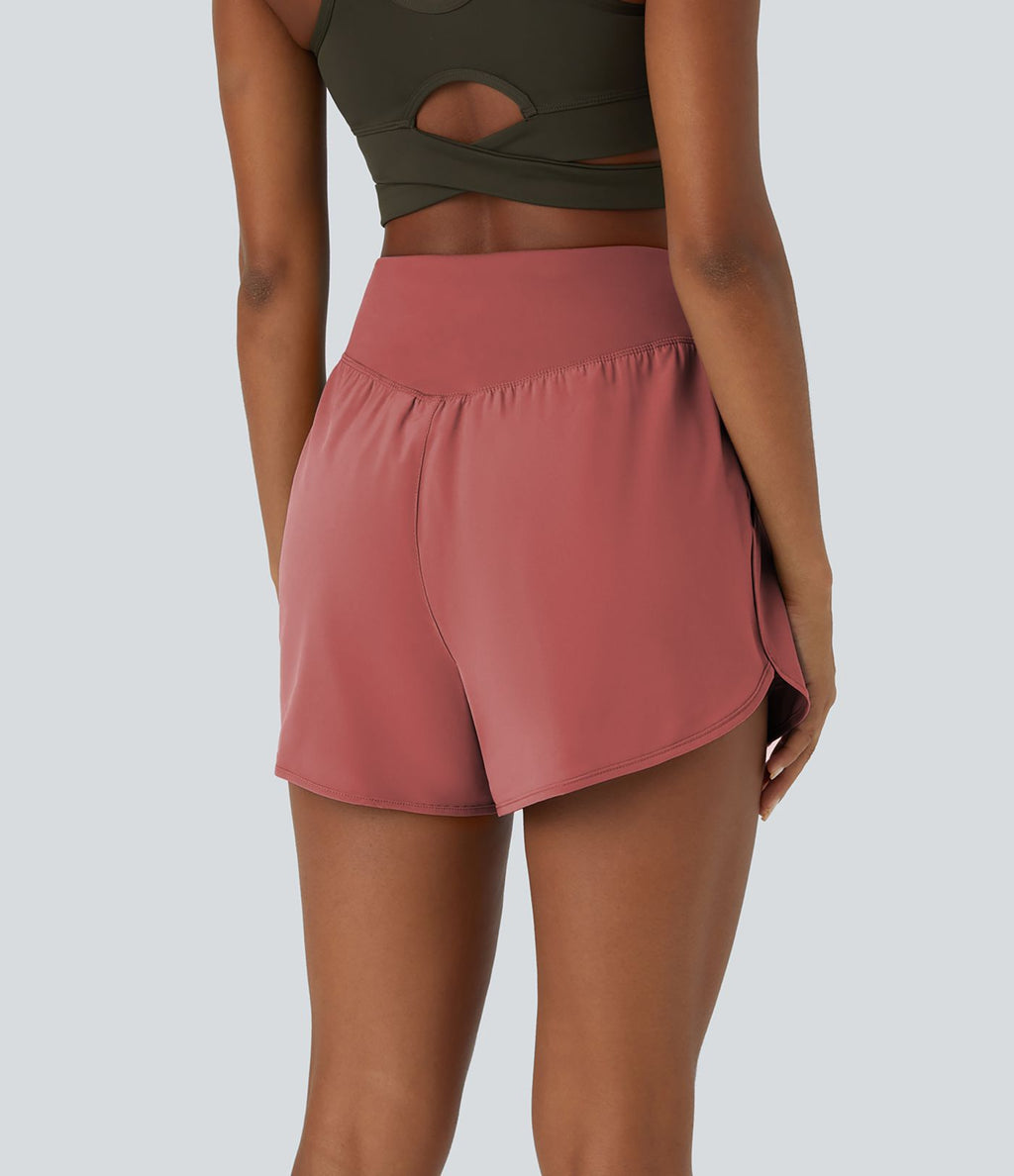 Breezeful™ Shorts 10cm Casual à Séchage Rapide Taille Haute et Poche Latérale