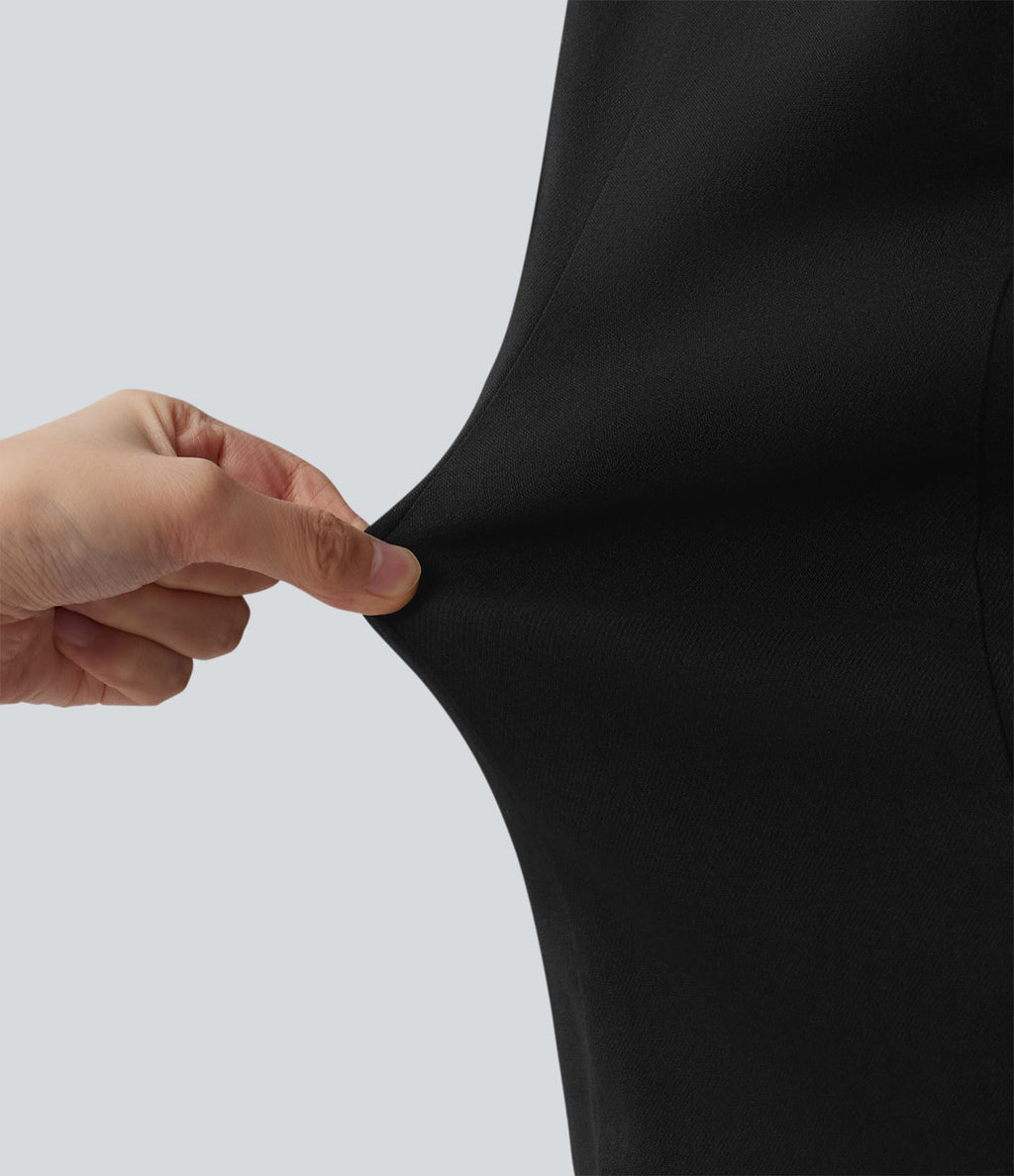 Blazer de travail col châle manches 3/4 avec poches