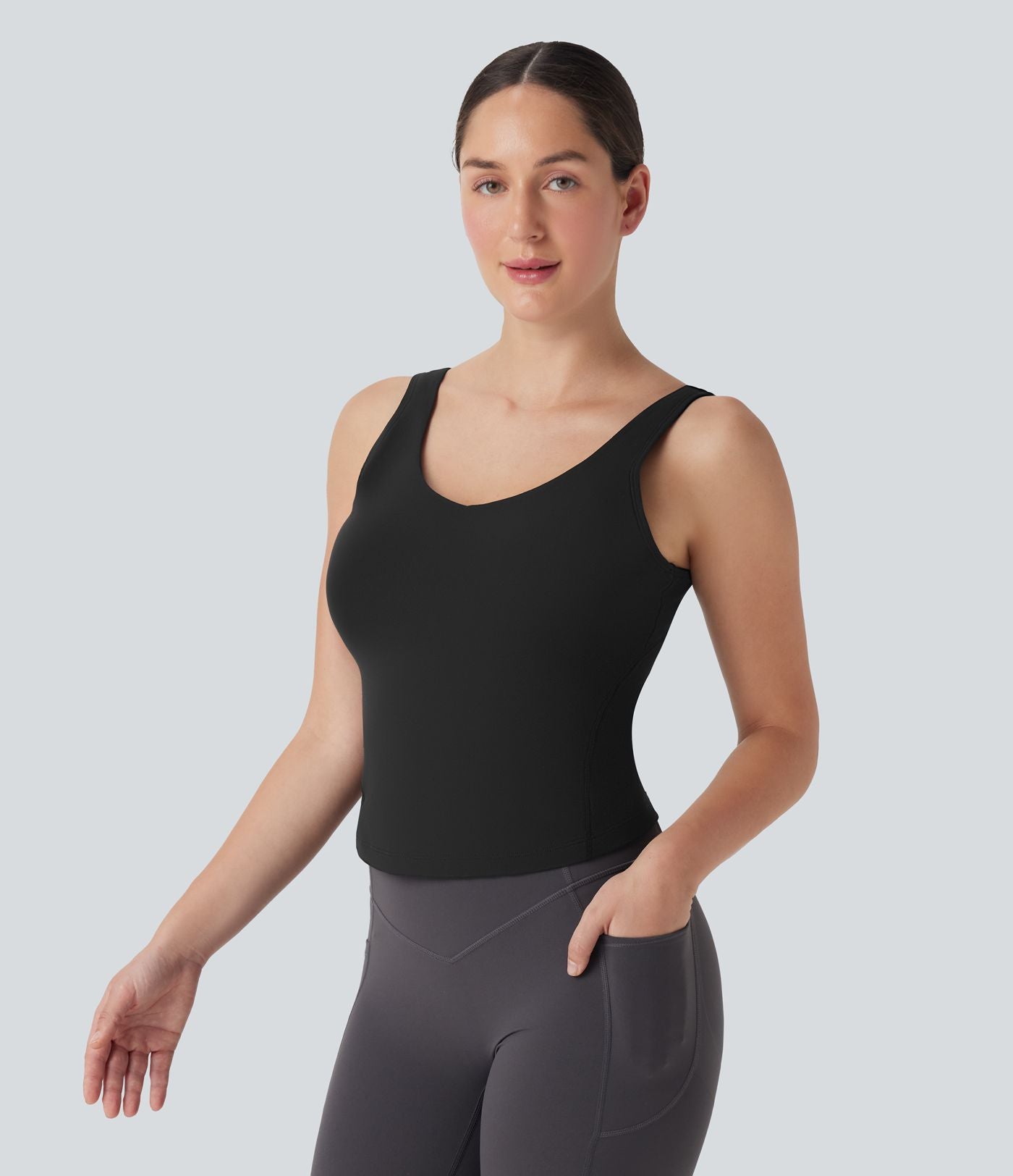 Débardeur course SoftlyZero™ Plush col V rembourré E-G