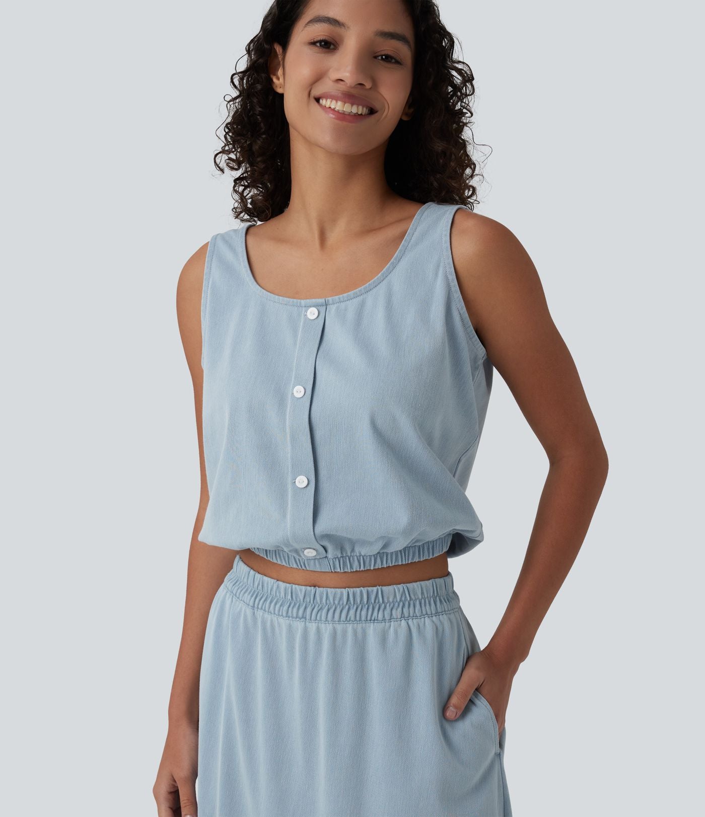 Halara Flex™ Débardeur casual en jean col U