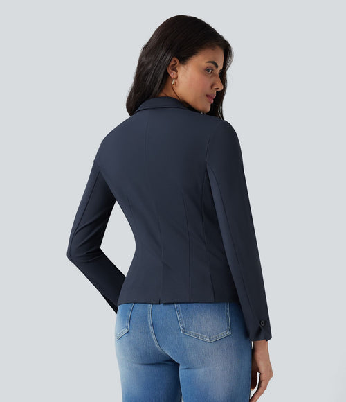 Blazer de travail col cranté à manches longues DayStretch avec poches