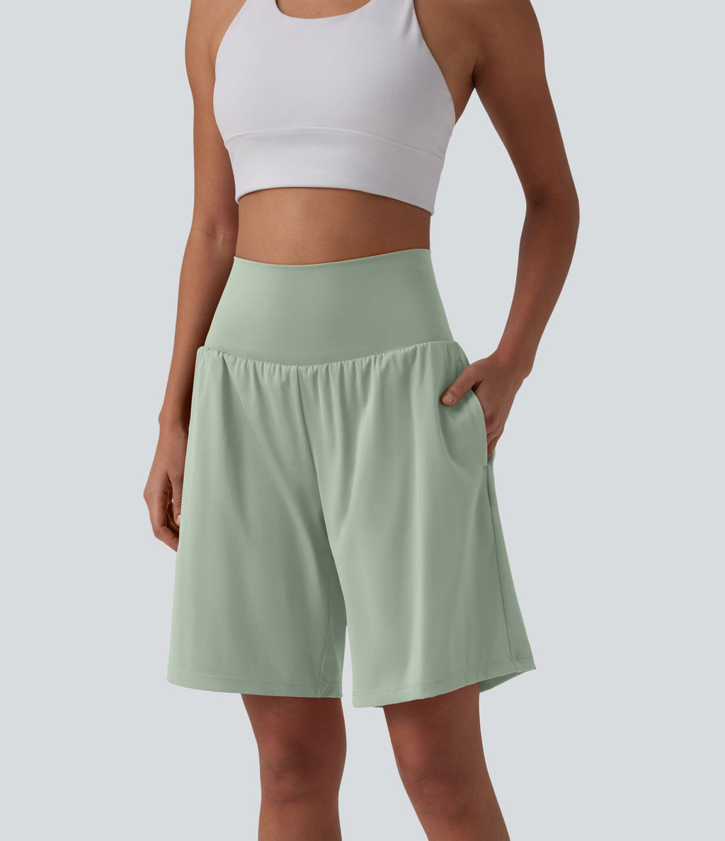 Short de yoga 2-en-1 SoftlyZero™ Airy taille très haute effet frais InstantCool 22,8 cm avec poches