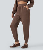 Jogging décontracté SpacerTek™ taille haute, coupe fuselée, avec poches