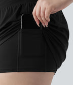 Short de yoga SoftlyZero™ Airy grande taille effet gainant 2-en-1 effet frais, entrejambe 13cm taille haute avec poches