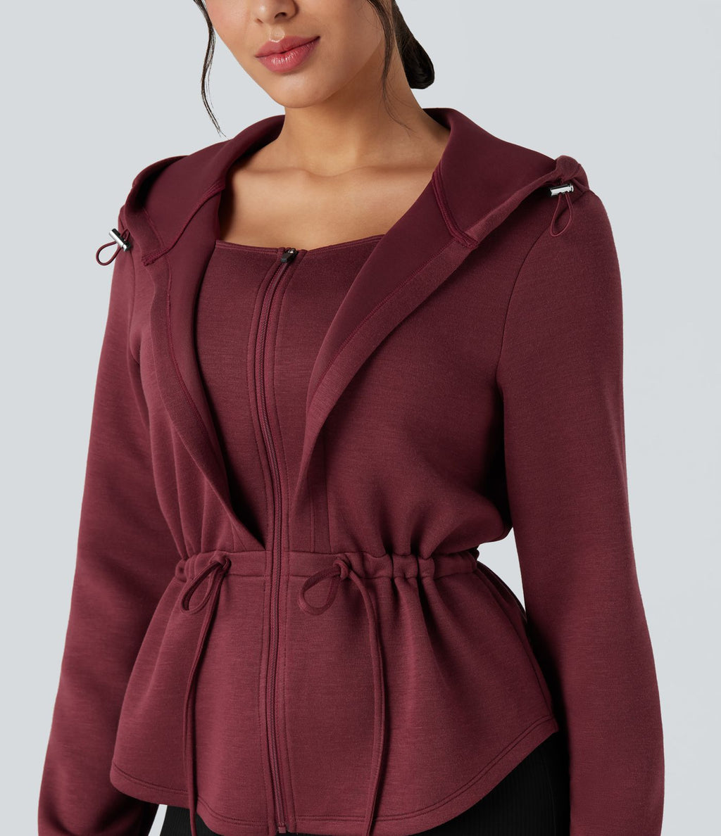 Veste de sport SpacerTek™ à capuche, manches longues, ourlet arrondi