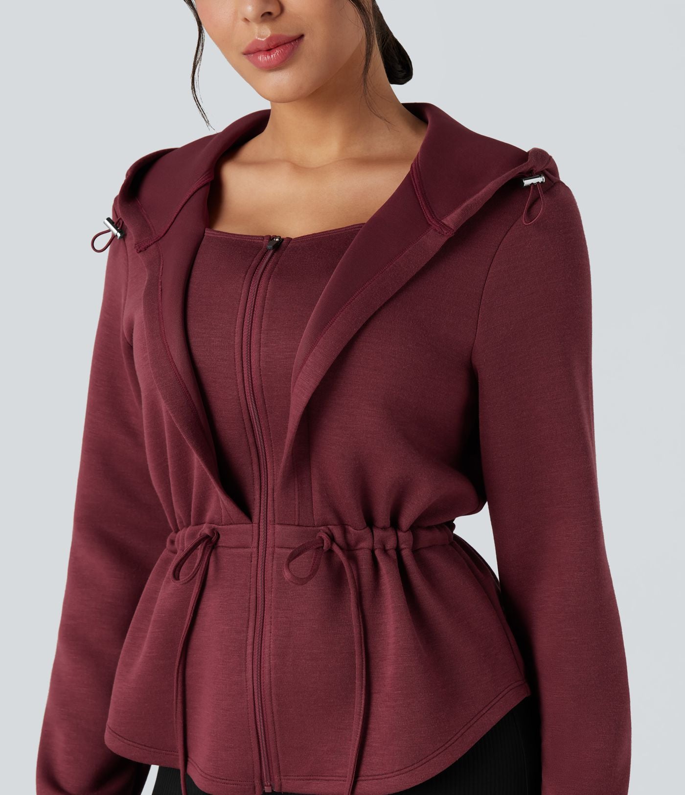 Veste de sport SpacerTek™ à capuche, manches longues, ourlet arrondi