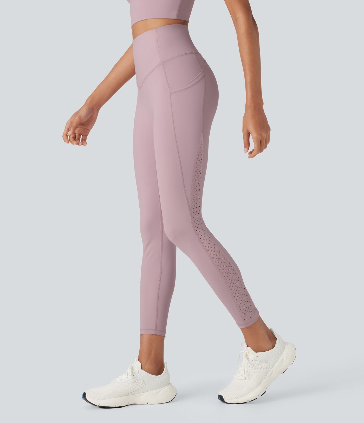 Legging de yoga Halara UltraSculpt™ gainant taille haute perforé Airy effet frais InstantCool et séchage rapide avec poches, protection solaire UPF50+