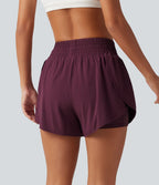 Short de running 2-en-1 Breezeful™ taille haute à ourlet croisé arrondi, séchage rapide, poches, 7,5 cm