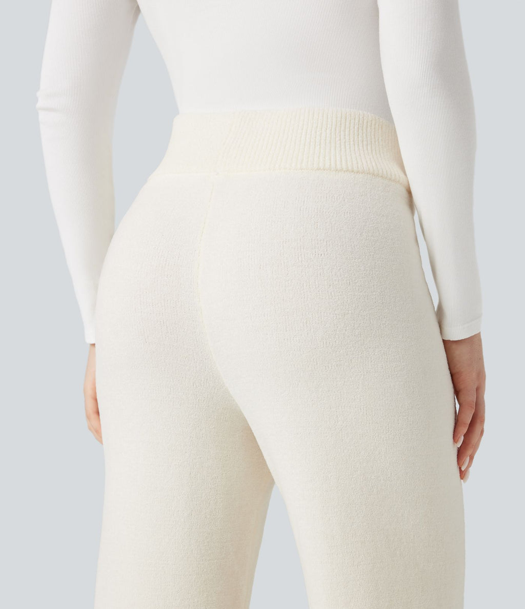 Pantalon détente maille baggy taille mi-haute