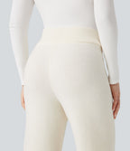 Pantalon détente maille baggy taille mi-haute