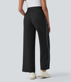 Pantalon d’entraînement taille haute, jambe droite à séchage rapide avec poches, UPF40+