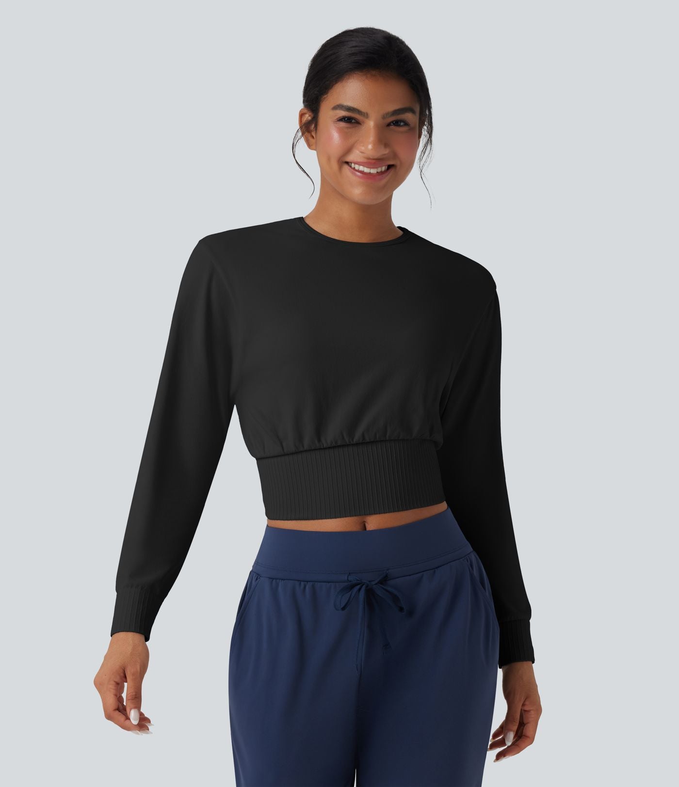 Haut de sport col rond à manches longues sans couture OneForm Seamless Flow