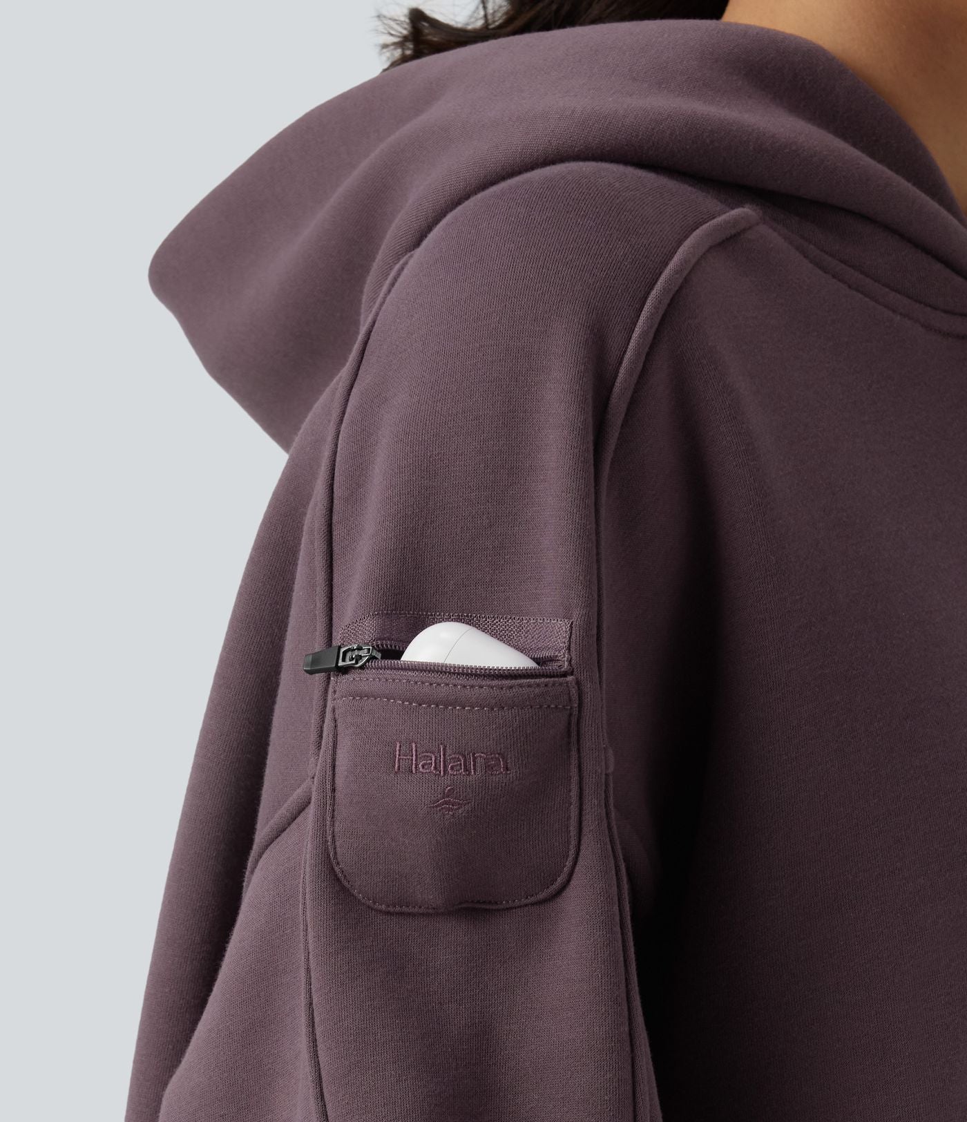 Sweat-shirt de sport casual oversize en molleton à capuche et manches longues avec poches