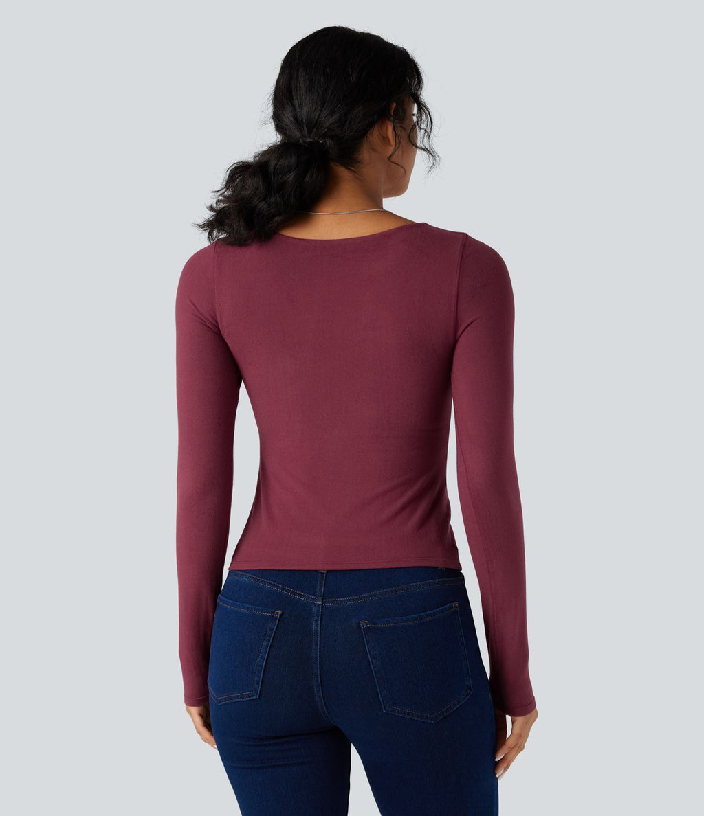 Top casual chaud push-up à manches longues - Bonnet A/B