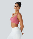 Brassière de sport yoga SoftlyZero™ Airy soutien léger mesh contrastant effet frais InstantCool, protection solaire UPF50+ bonnets A-D