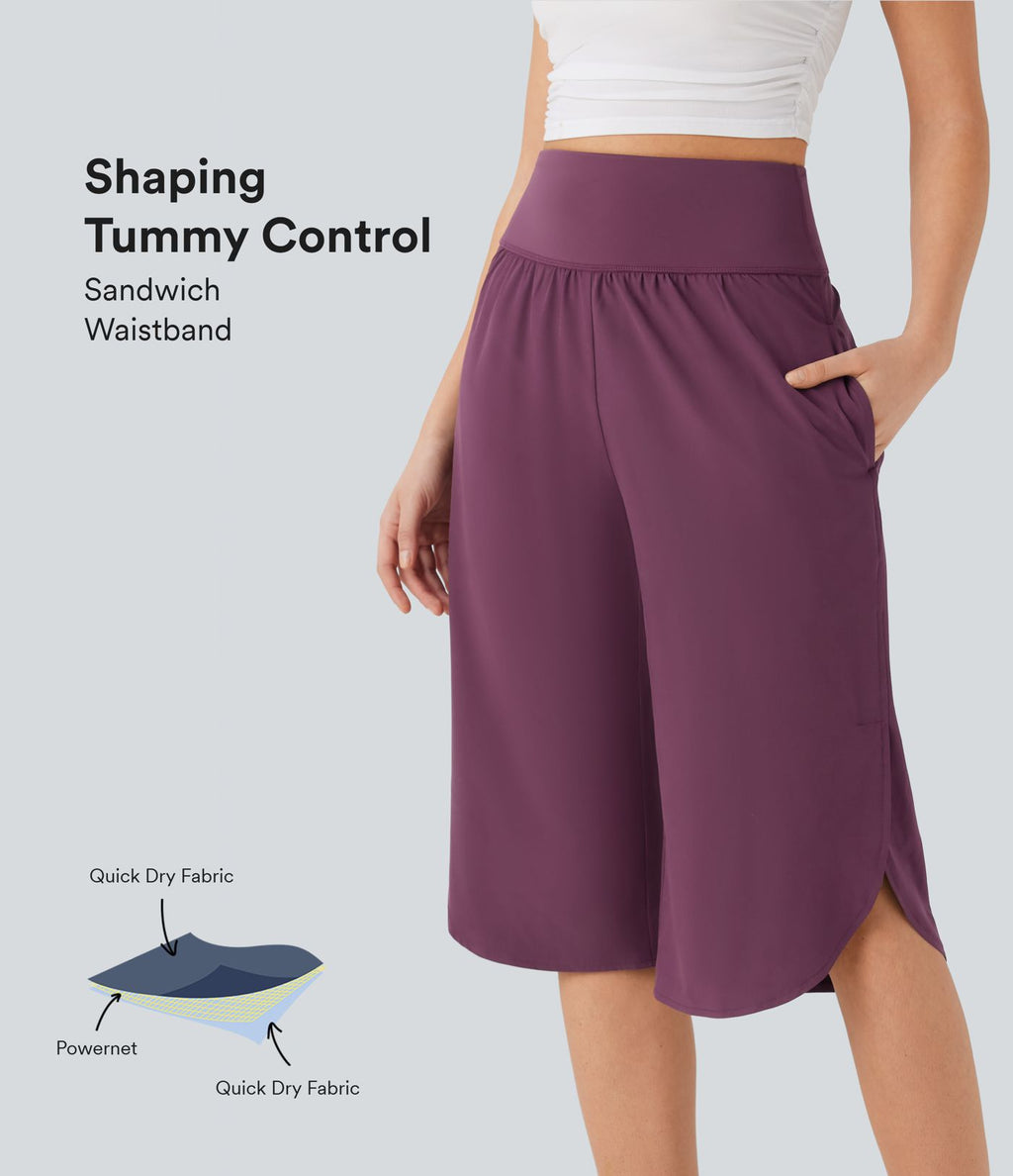 Pantalon décontracté gainant taille haute à séchage rapide avec poches Breezeful™
