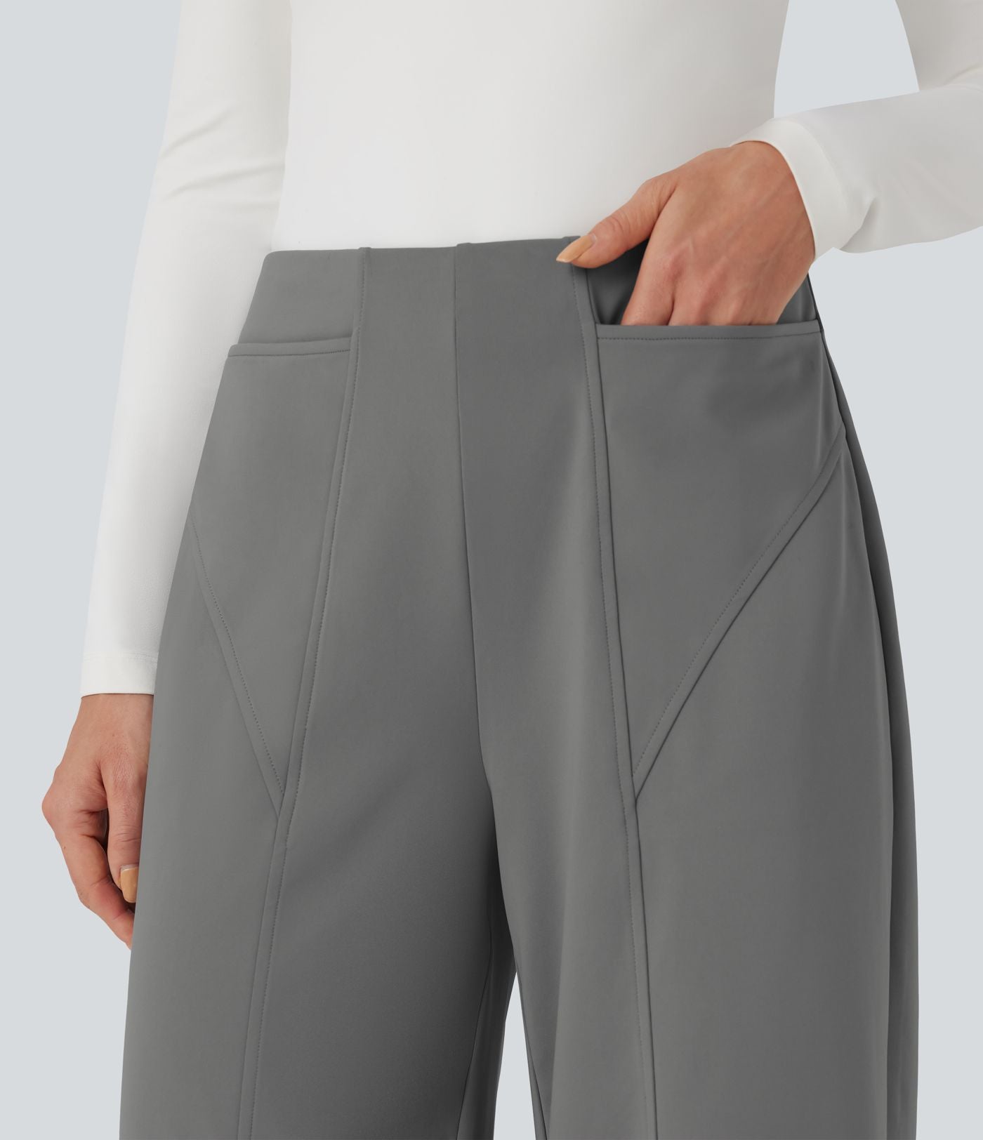 Pantalon tailleur large taille moyenne Halara Flex™ DayStretch avec poches