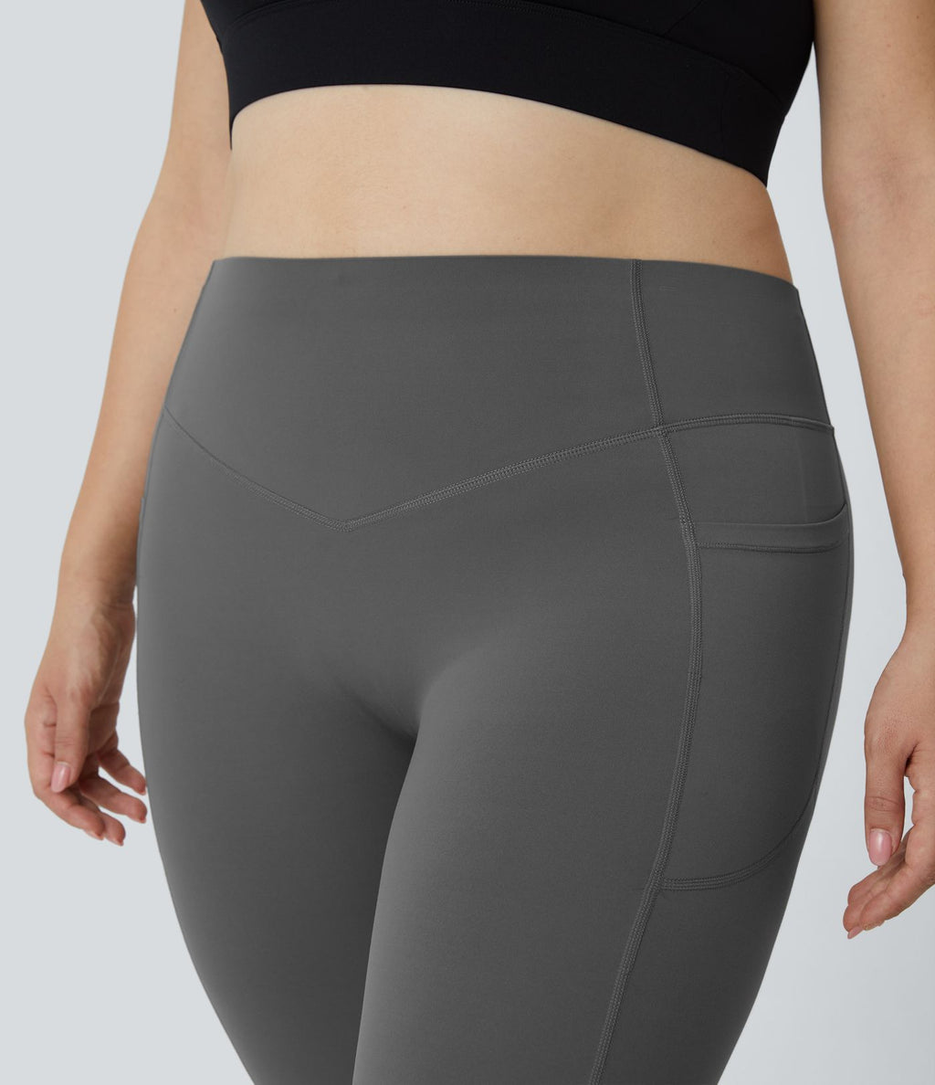 Legging d'entraînement gainant galbant taille haute grande taille avec effet scrunch et poches Halara UltraSculpt™