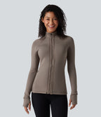 Veste polaire PuffFlex 3-en-1 à col montant et manches longues avec passe-pouces et gilet matelassé avec poches