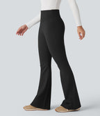 Pantalon yoga évasé polaire taille haute