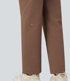 Pantalon de randonnée droit déperlant taille mi-haute avec poches