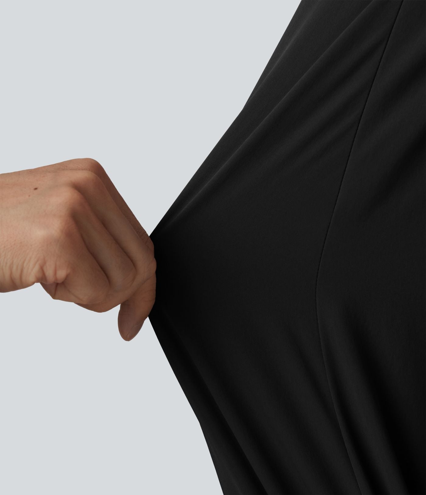 Pantalon culotte décontracté 7/8 à taille mi-haute plissé avec poches