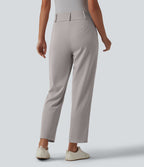 Halara Flex™ Pantalon tailleur fuselé taille haute en tissu gaufré avec poches